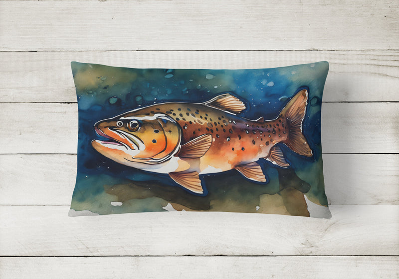 Brown Trout Throw Pillow