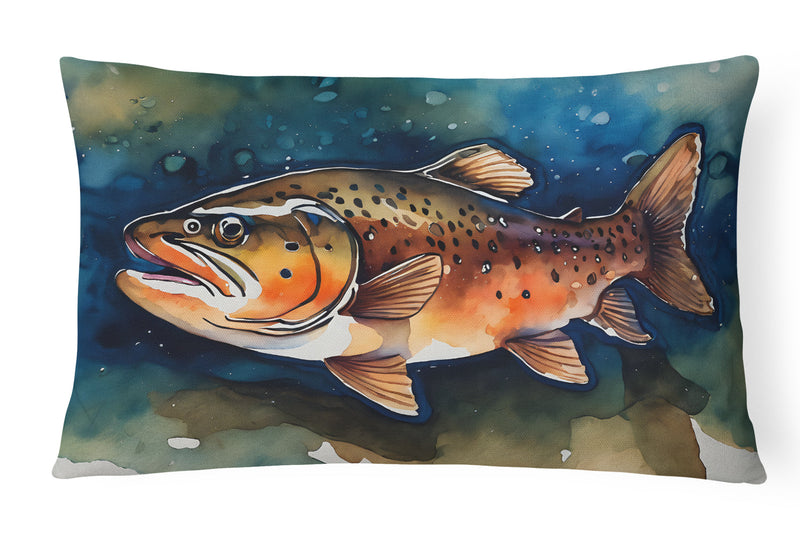 Brown Trout Throw Pillow