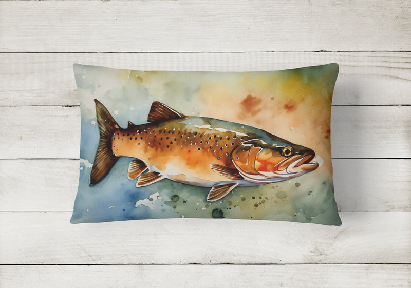 Brown Trout Throw Pillow