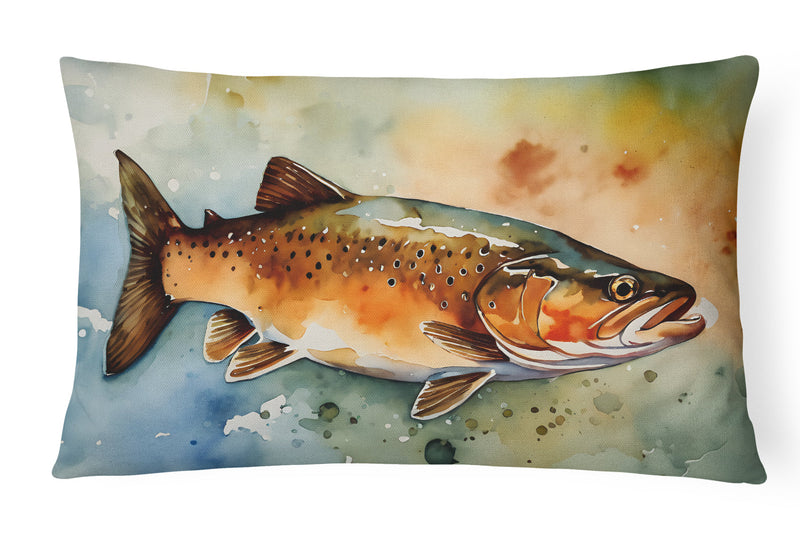 Brown Trout Throw Pillow