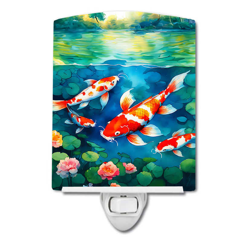 Koi Fish Ceramic Night Light