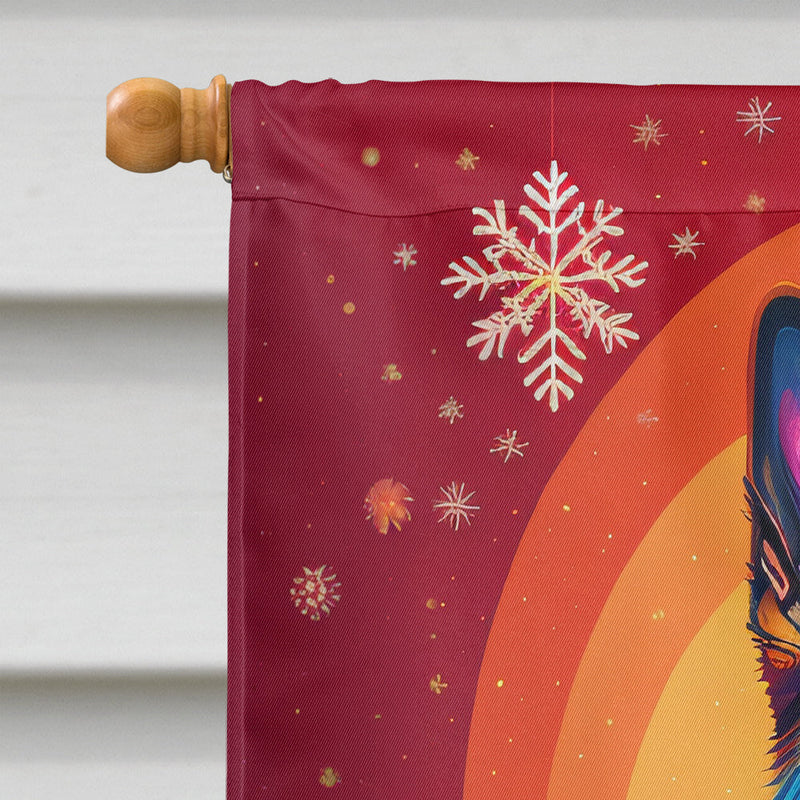 German Shepherd Holiday Christmas House Flag