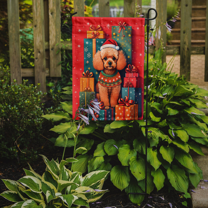 Poodle Holiday Christmas Garden Flag