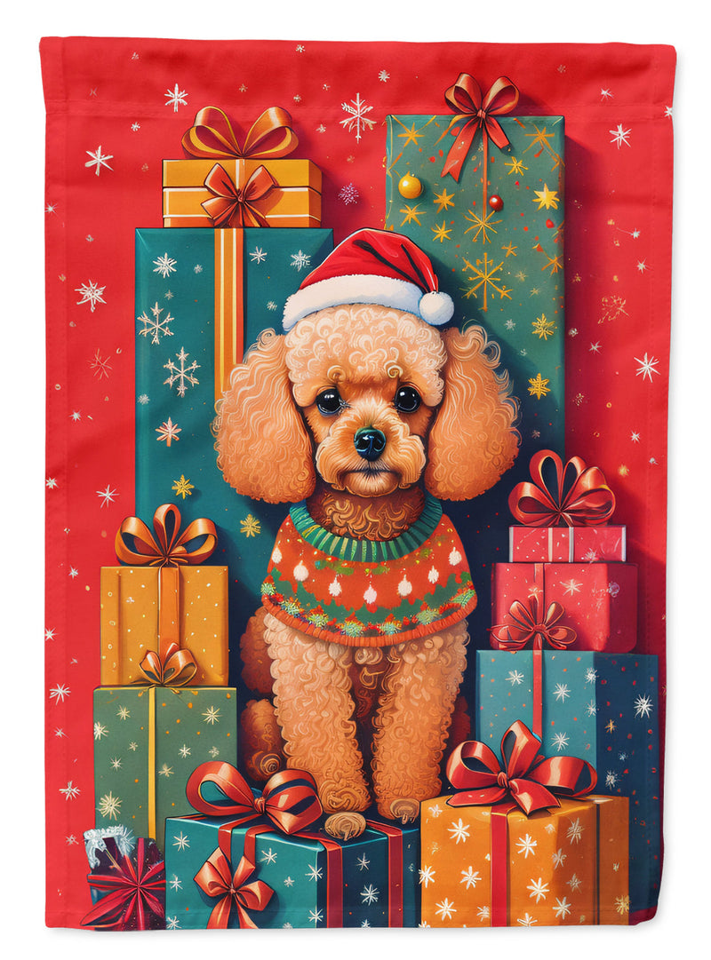 Poodle Holiday Christmas Garden Flag