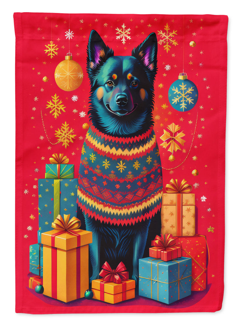 Schipperke Holiday Christmas Garden Flag