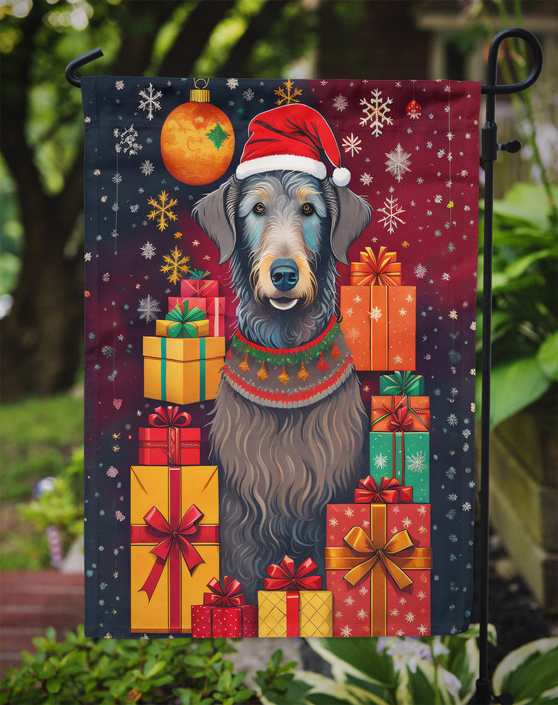 Scottish Deerhound Holiday Christmas Garden Flag