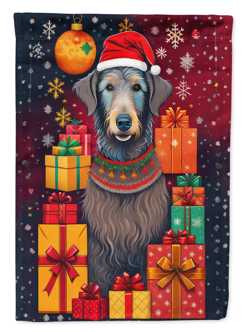 Scottish Deerhound Holiday Christmas Garden Flag