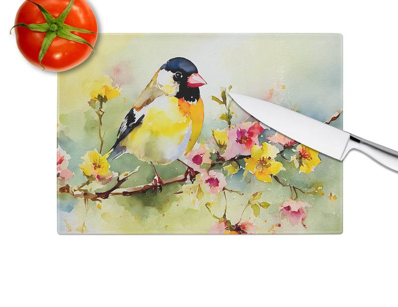 Goldfinch Glass Cutting Board