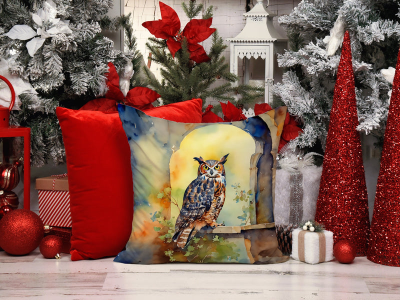 Great Horned Owl Throw Pillow