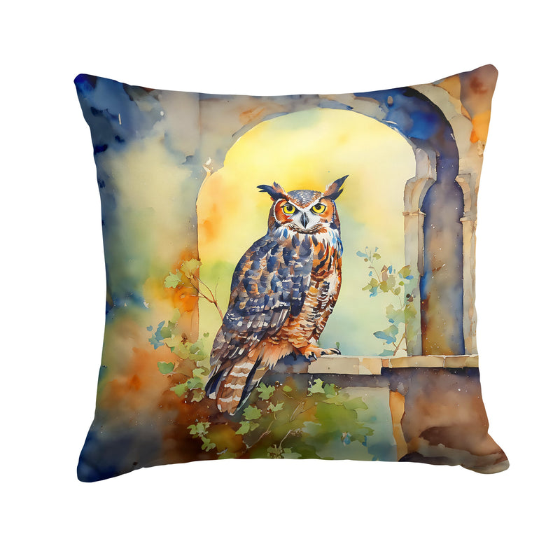 Great Horned Owl Throw Pillow