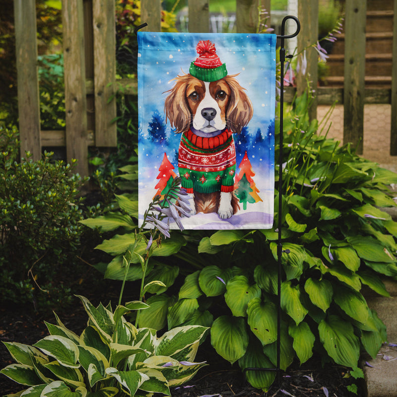 Cavalier Spaniel Christmas Garden Flag