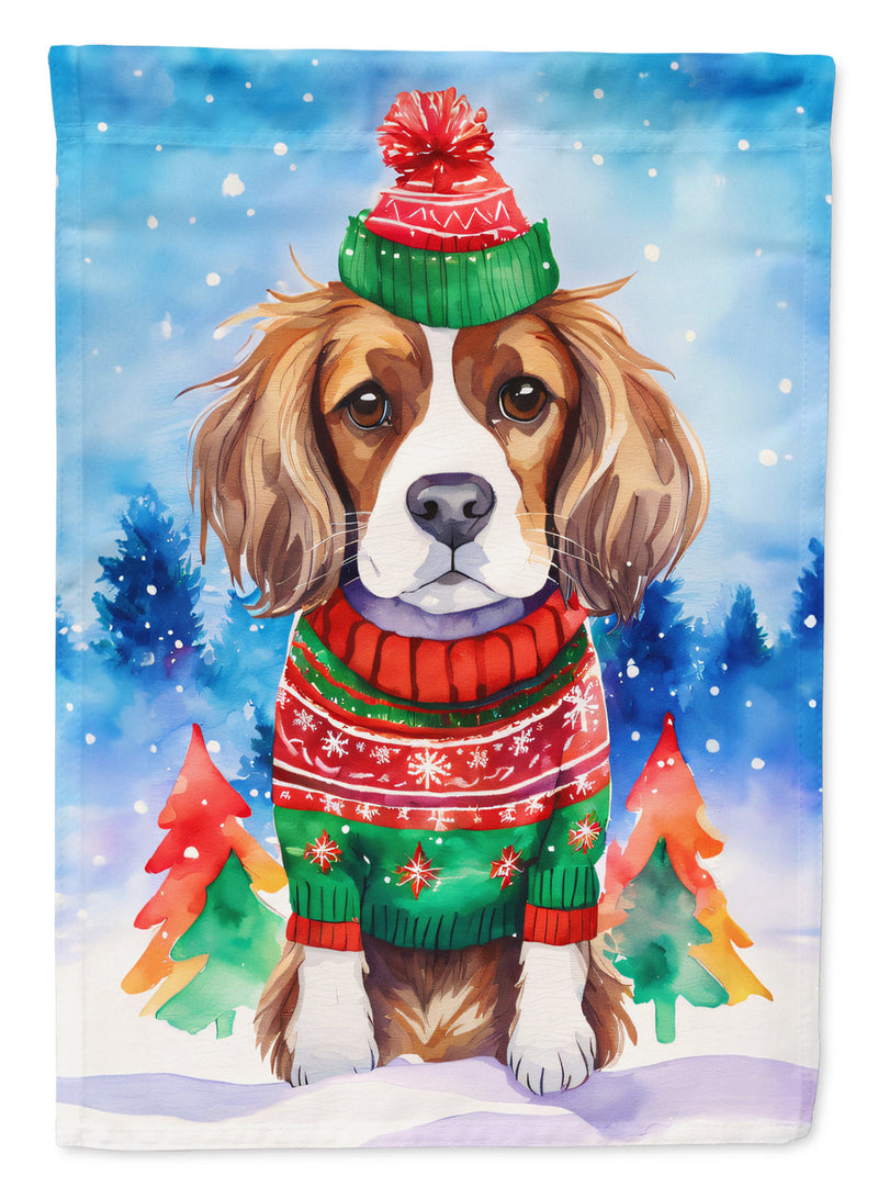 Cavalier Spaniel Christmas Garden Flag