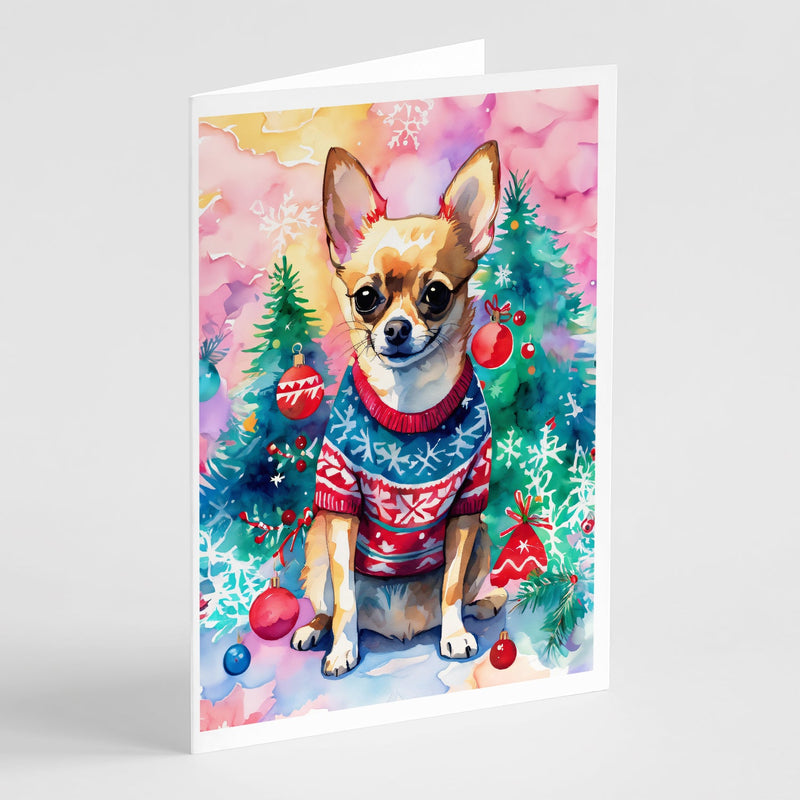 Chihuahua Christmas Greeting Cards Pack of 8