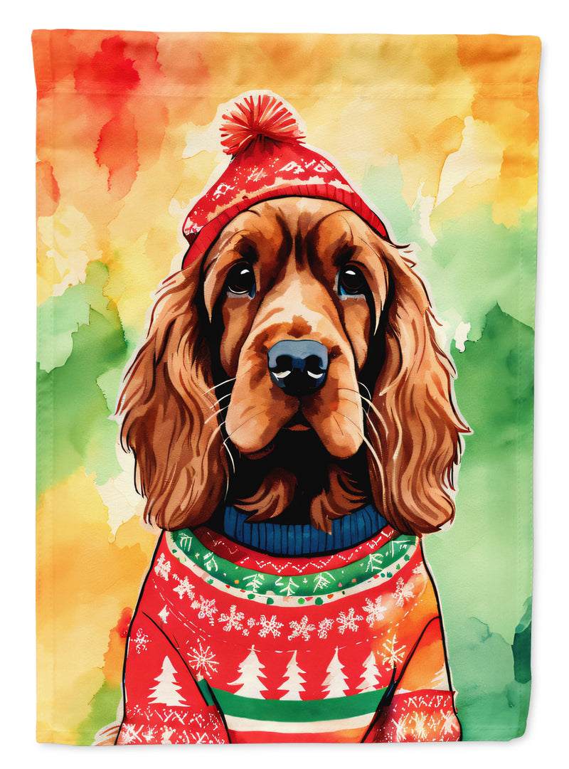 English Cocker Spaniel Christmas Garden Flag