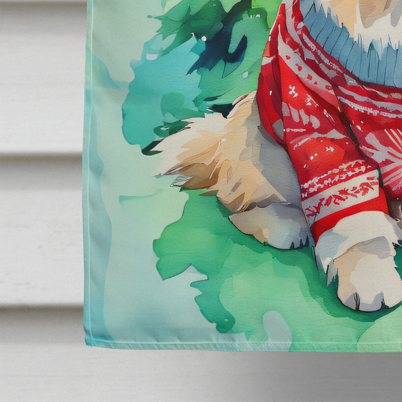 Finnish Lapphund Christmas House Flag