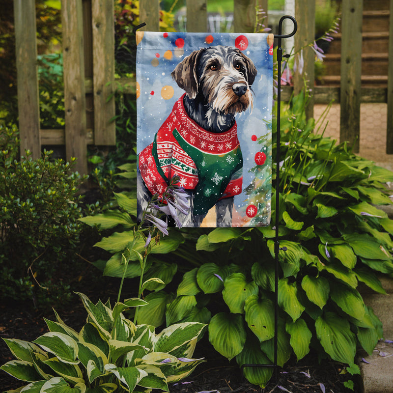 German Wirehaired Pointer Christmas Garden Flag