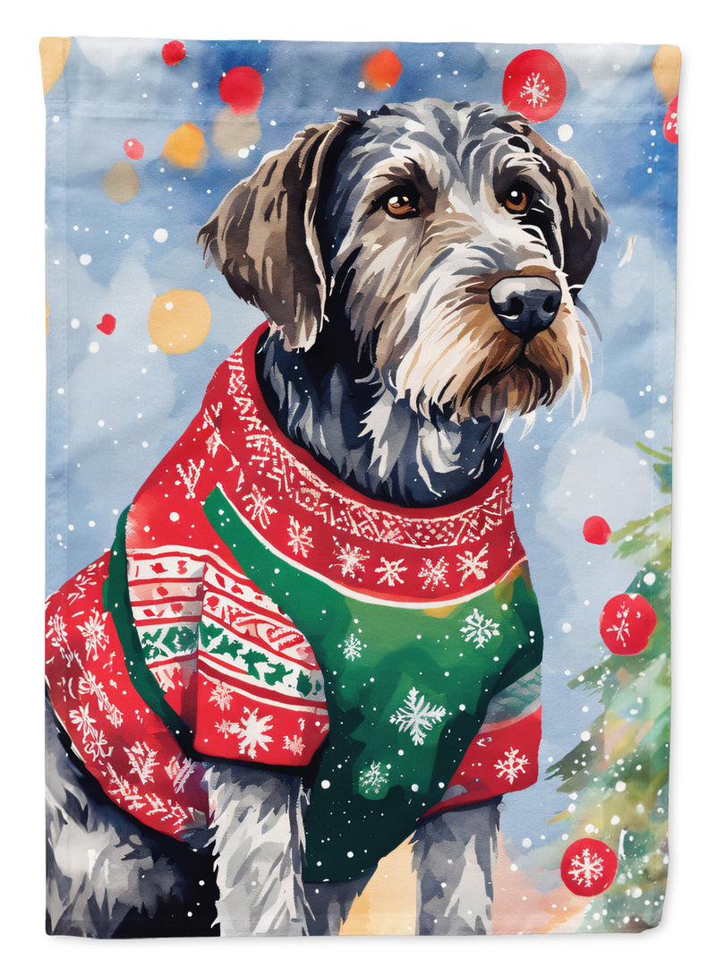 German Wirehaired Pointer Christmas Garden Flag