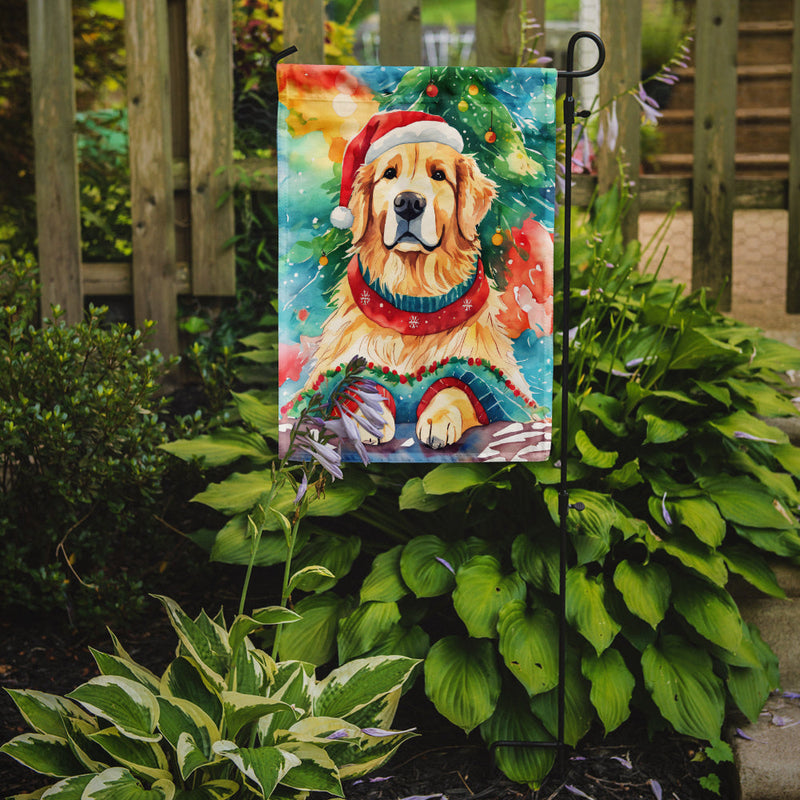 Golden Retriever Christmas Garden Flag