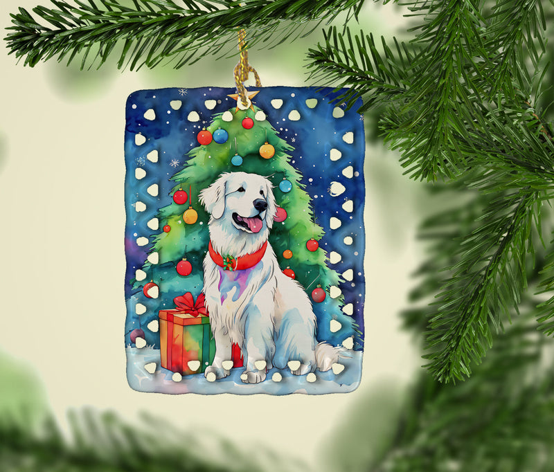 Great Pyrenees Christmas Porcelain Ornament