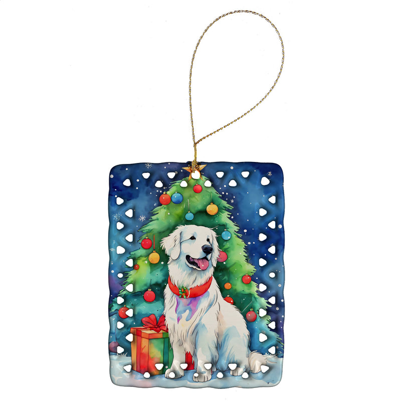 Great Pyrenees Christmas Porcelain Ornament