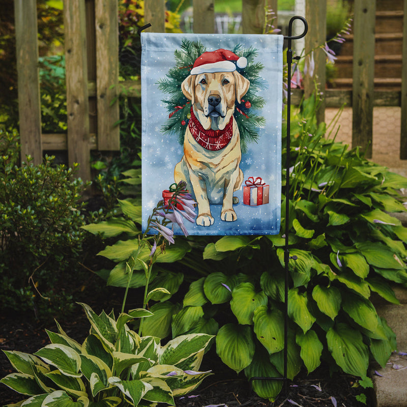 Yellow Labrador Retriever Christmas Garden Flag