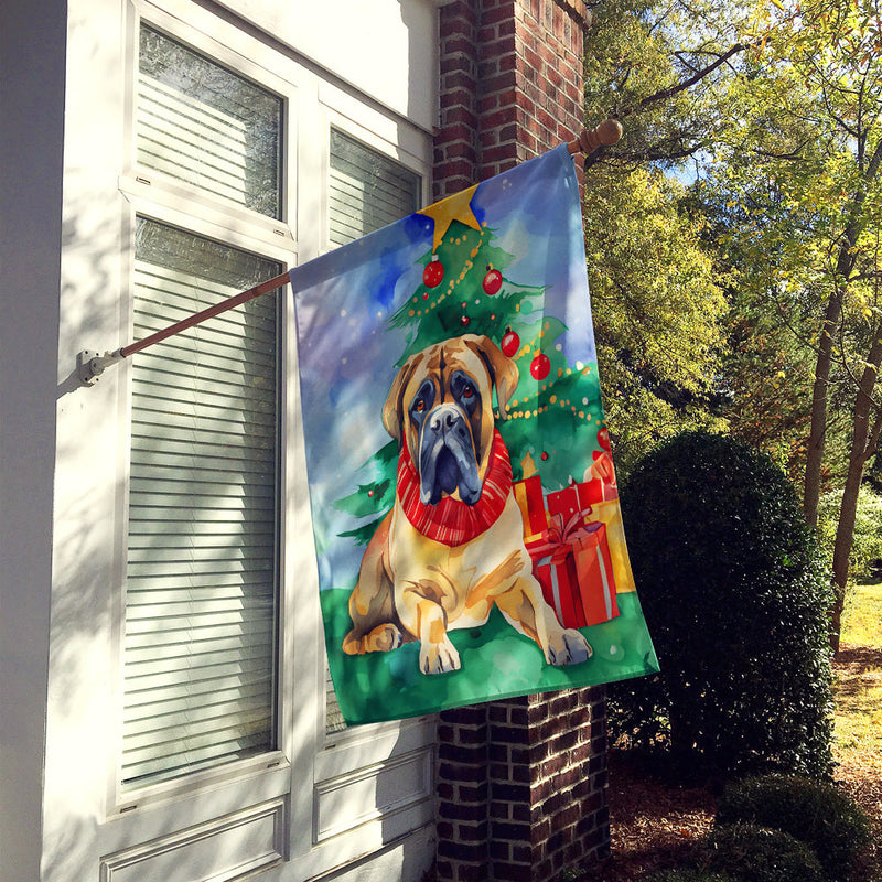 Mastiff Christmas House Flag