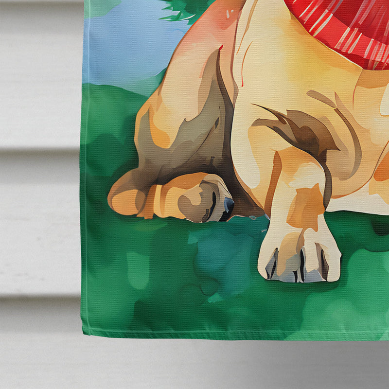 Mastiff Christmas House Flag