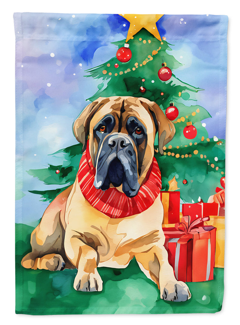 Mastiff Christmas House Flag