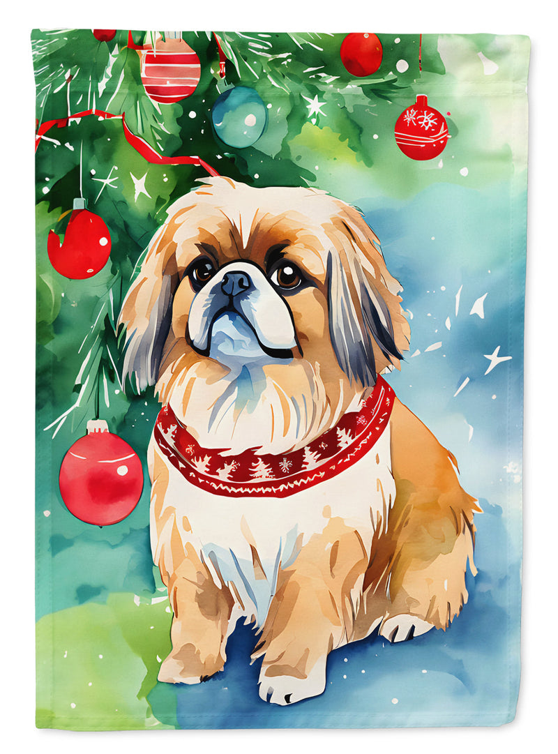 Pekingese Christmas Garden Flag