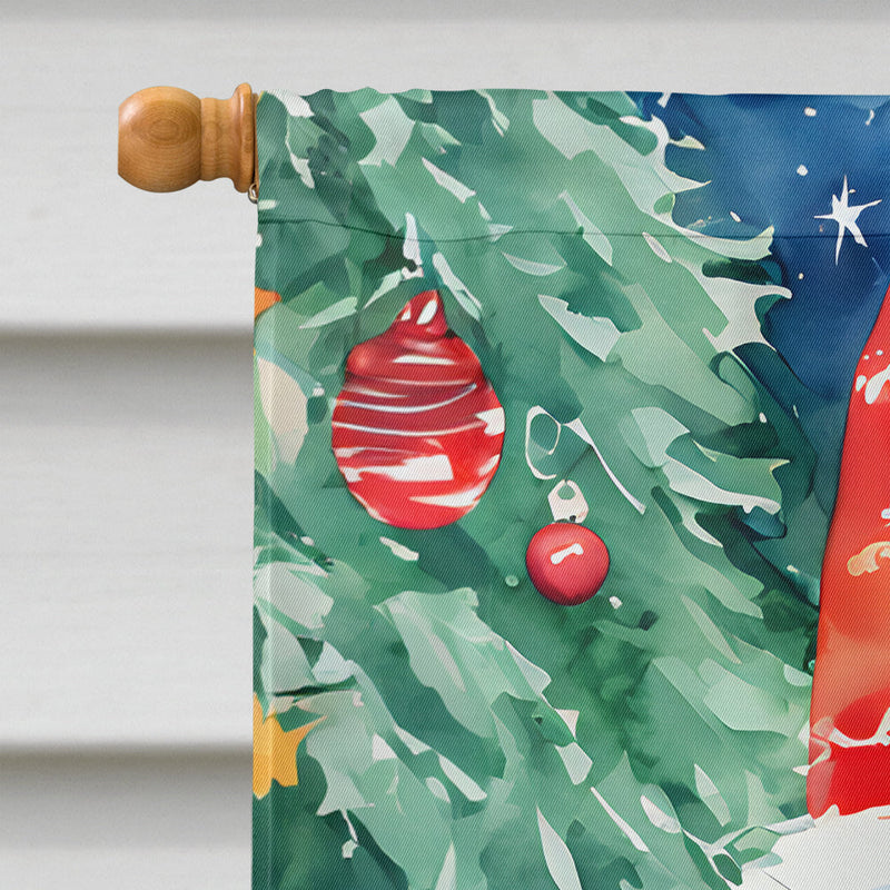 Petit Basset Griffon Vendeen Christmas House Flag