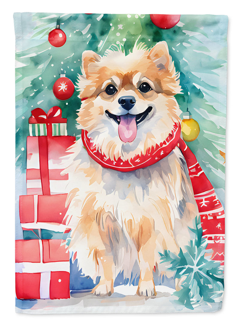 Pomeranian Christmas Garden Flag