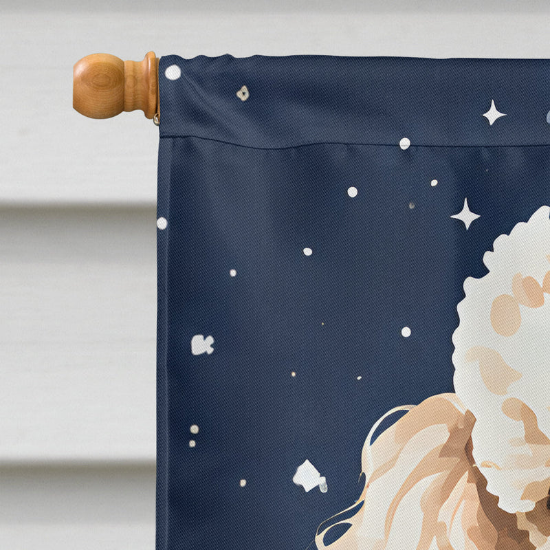 Poodle Christmas House Flag