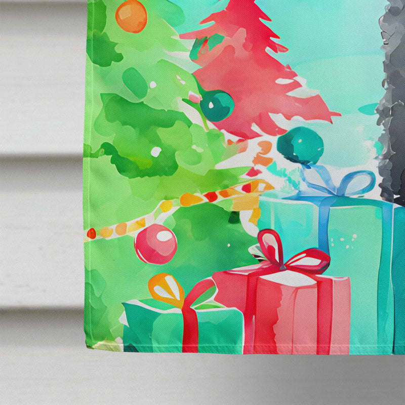 Poodle Christmas House Flag