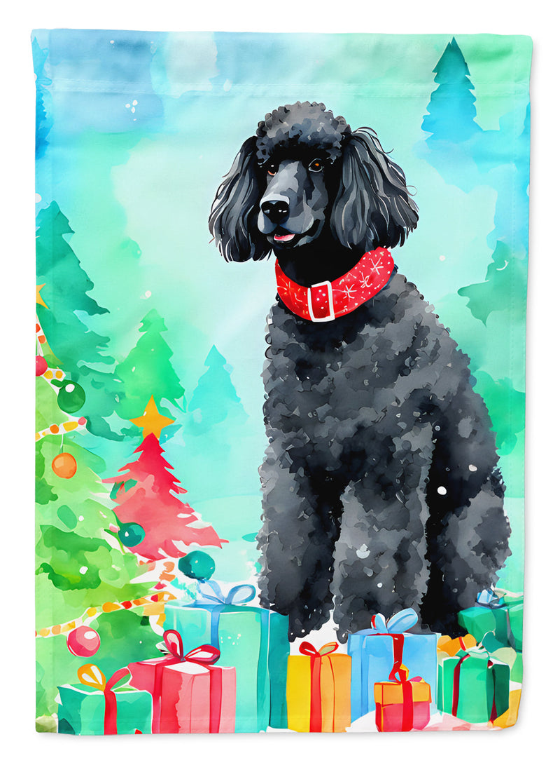 Poodle Christmas House Flag