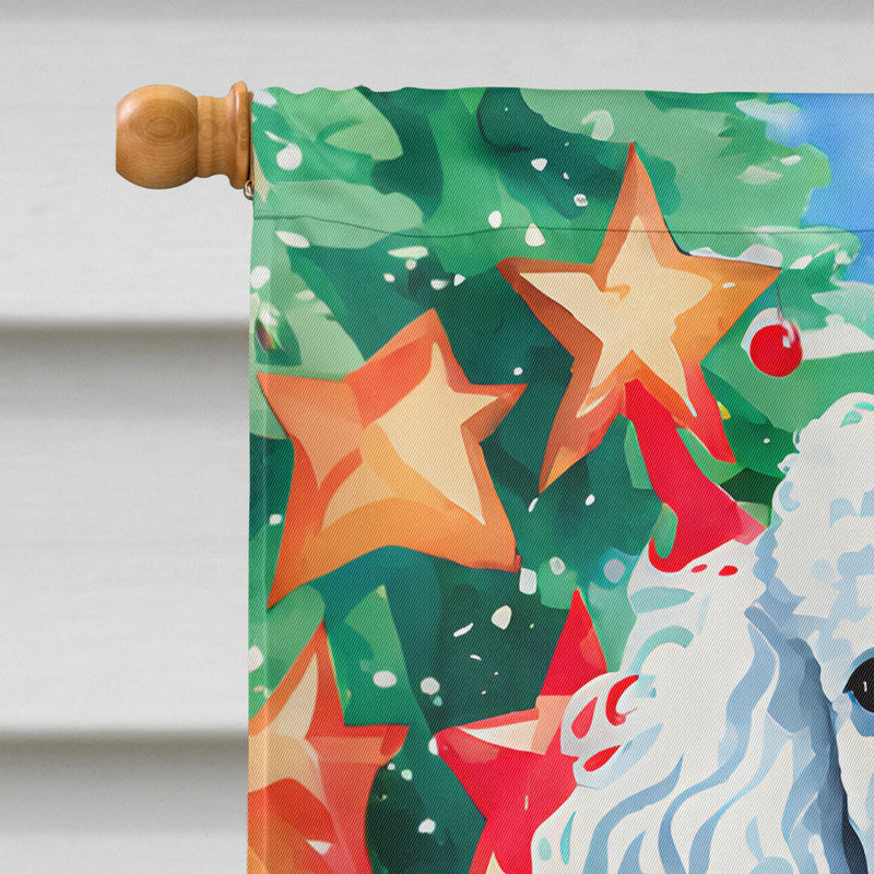 Poodle Christmas House Flag