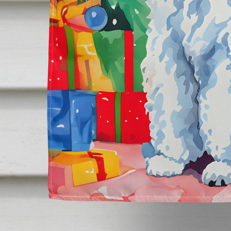 Poodle Christmas House Flag