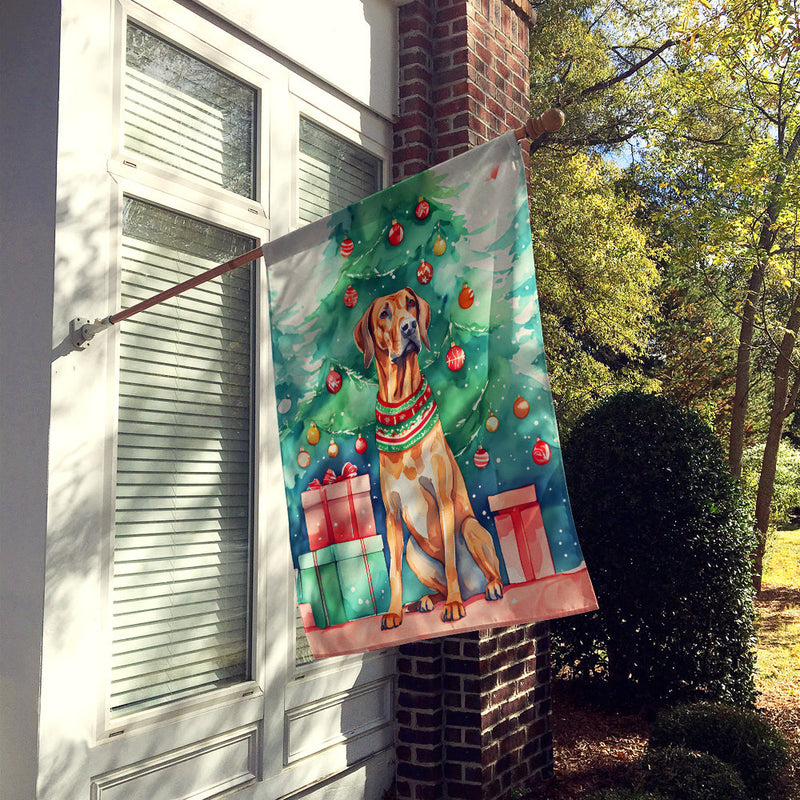 Rhodesian Ridgeback Christmas House Flag