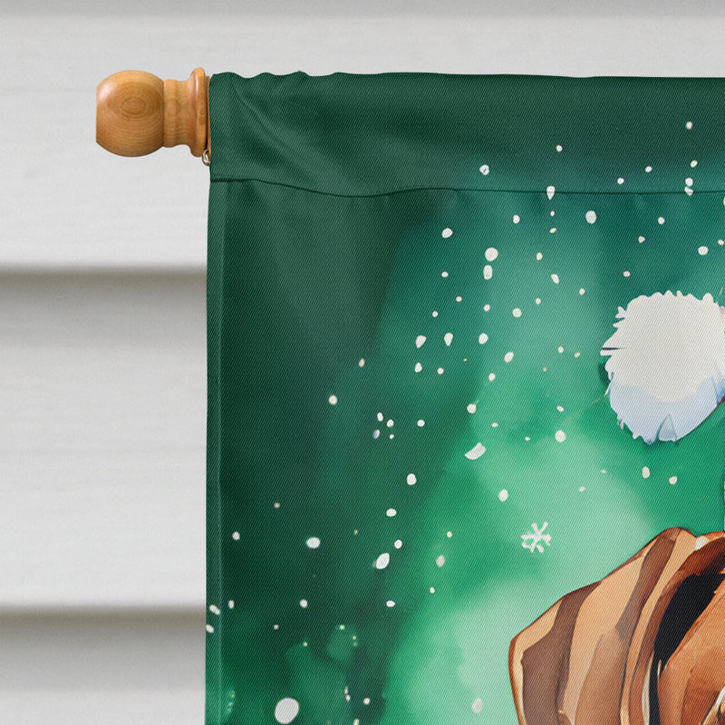 Rhodesian Ridgeback Christmas House Flag