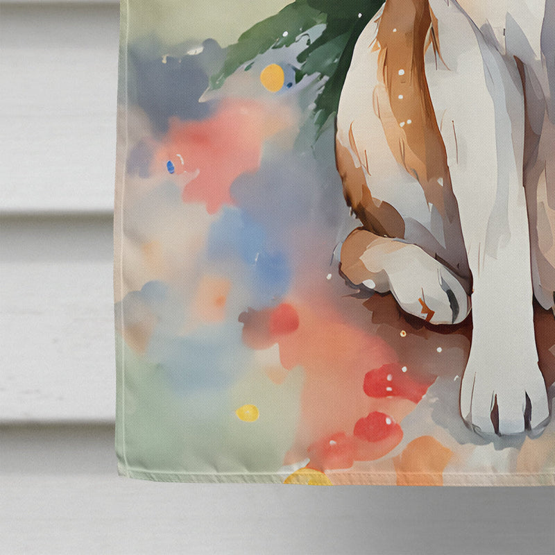 Saint Bernard Christmas House Flag