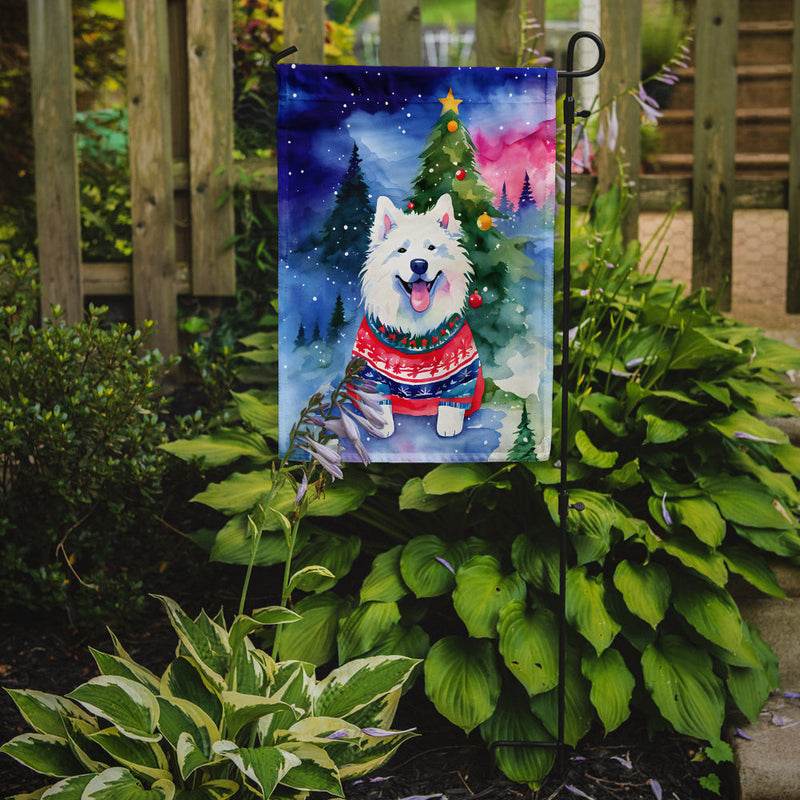 Samoyed Christmas Garden Flag