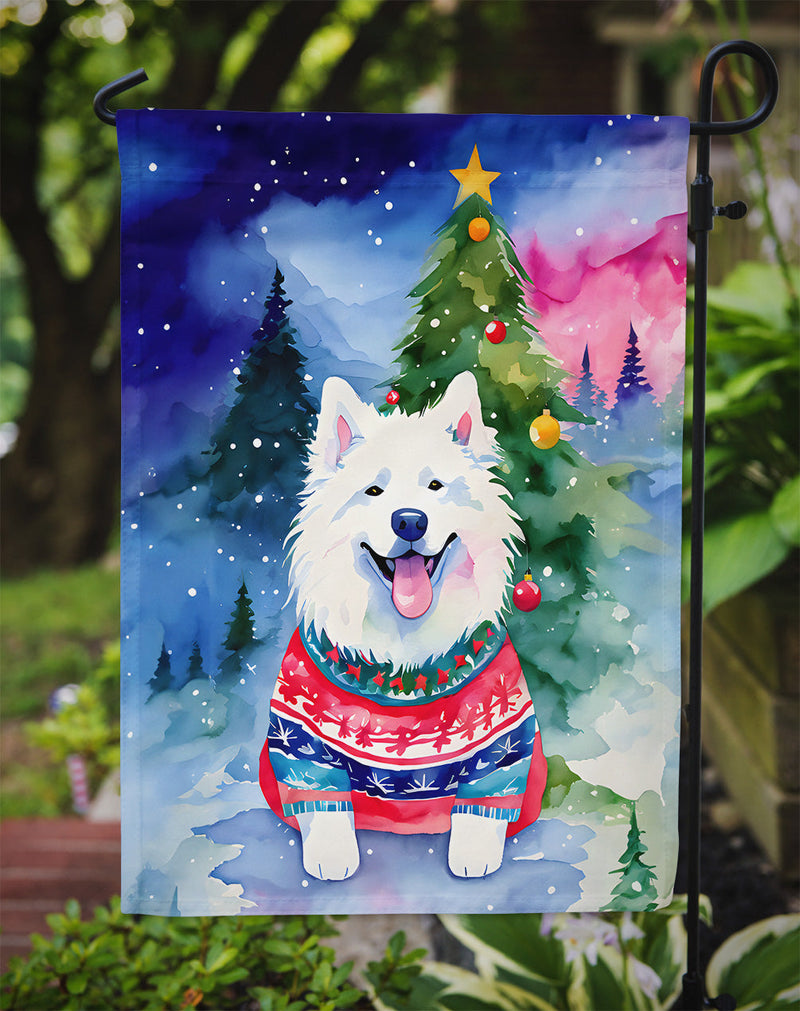 Samoyed Christmas Garden Flag