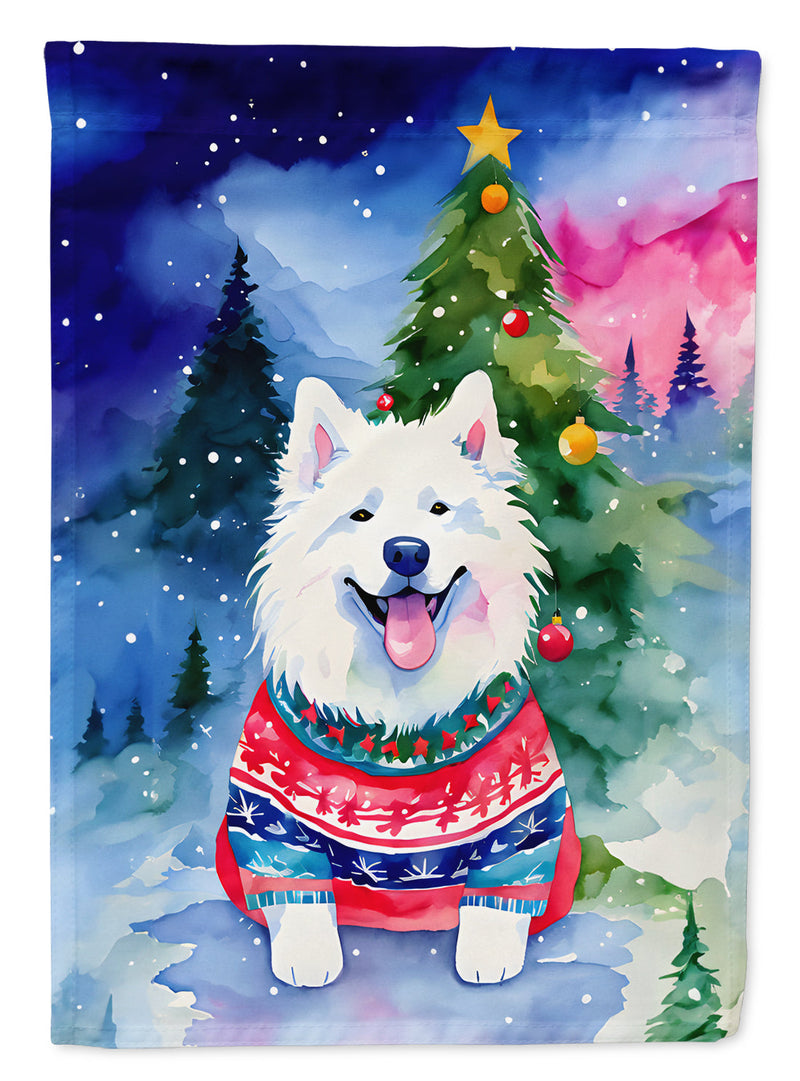 Samoyed Christmas Garden Flag