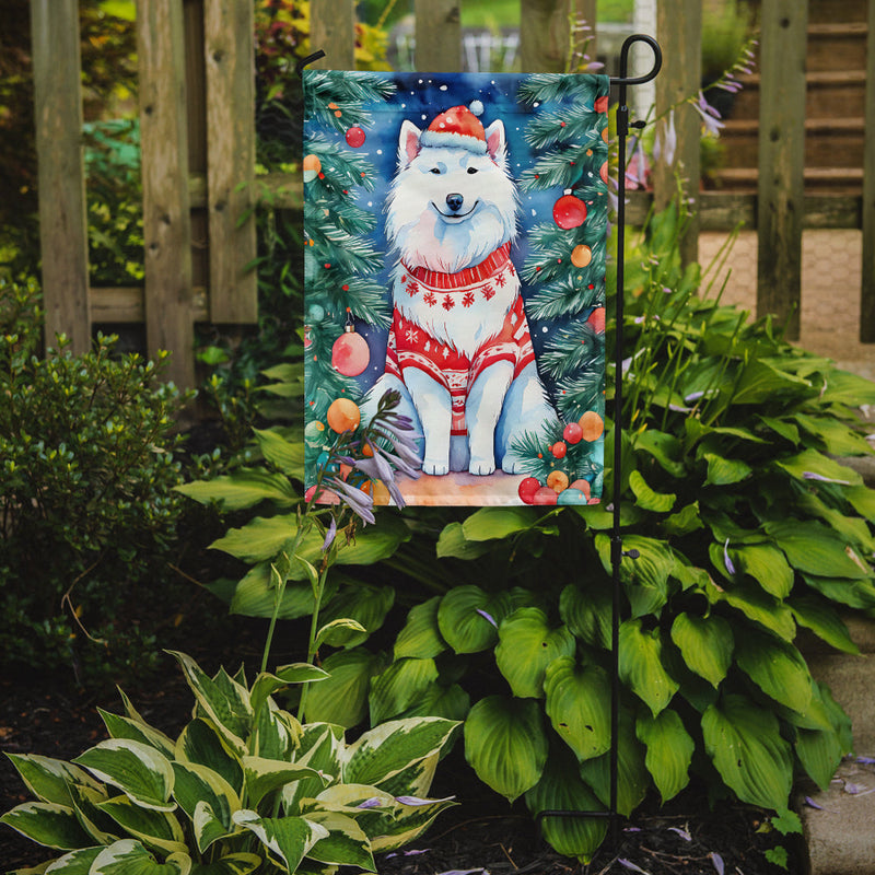 Samoyed Christmas Garden Flag