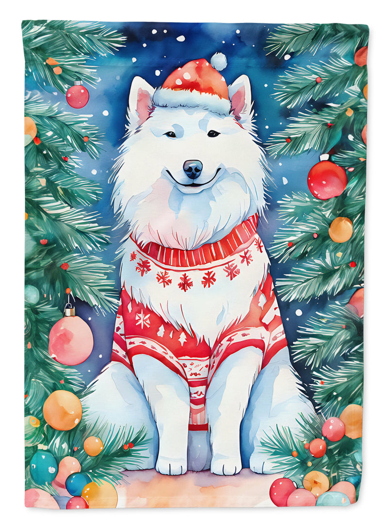 Samoyed Christmas Garden Flag