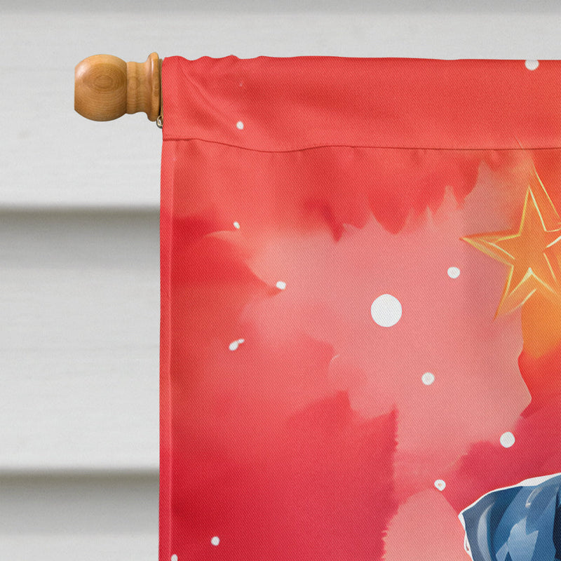 Schnauzer Christmas House Flag