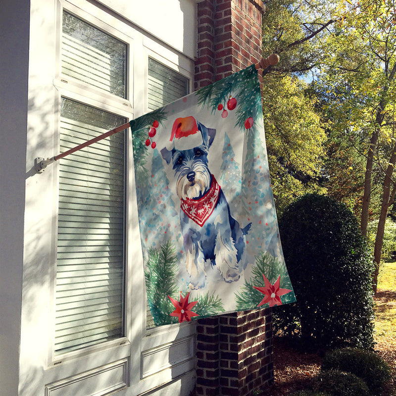 Schnauzer Christmas House Flag