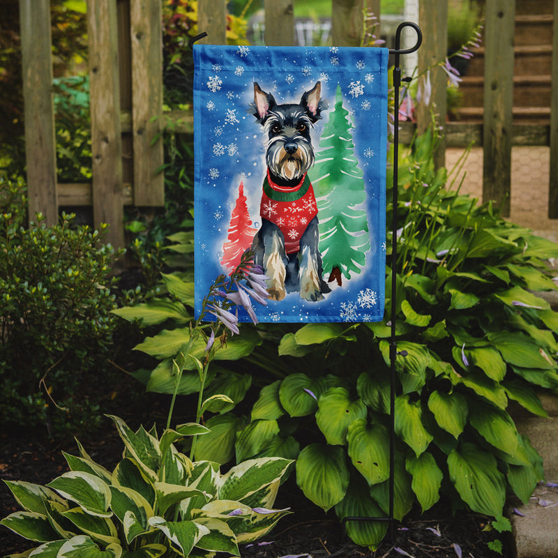 Schnauzer Christmas Garden Flag