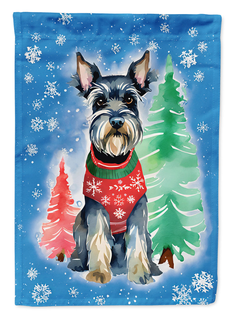 Schnauzer Christmas Garden Flag