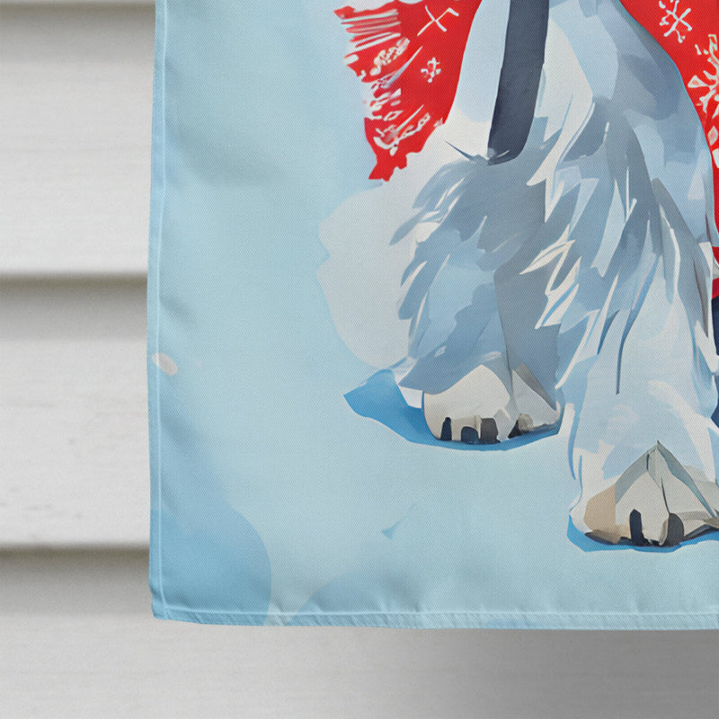 Schnauzer Christmas House Flag