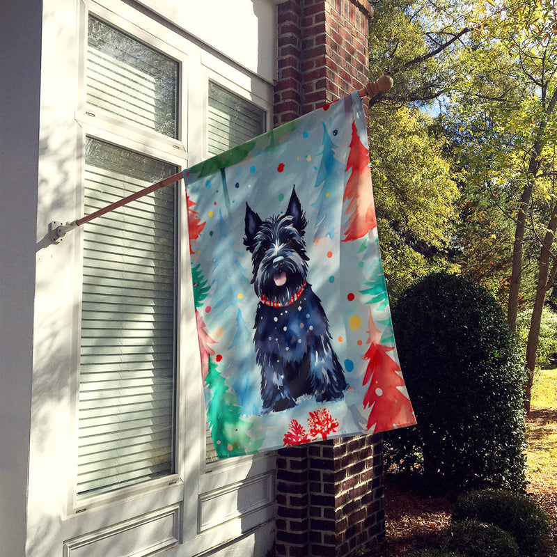 Scottish Terrier Christmas House Flag